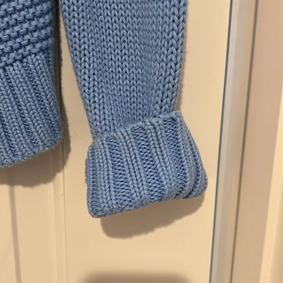 Women’s Lands End Drifter Sweater. Blue. Cable knit. Size S - Picture 4 of 8